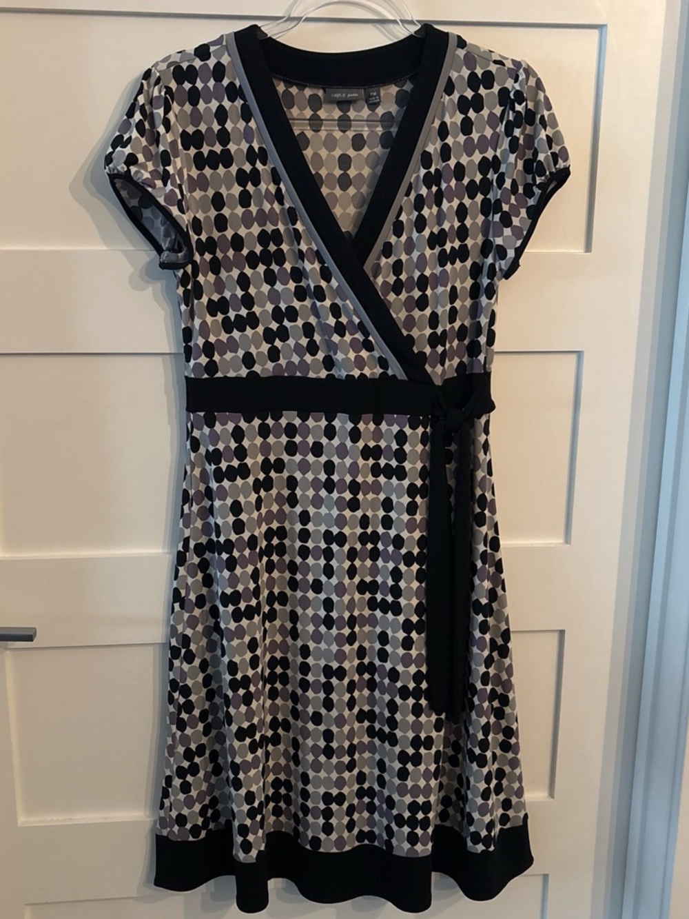 Y2K Officecore Apt. 9 Black Wrap Midi Dress